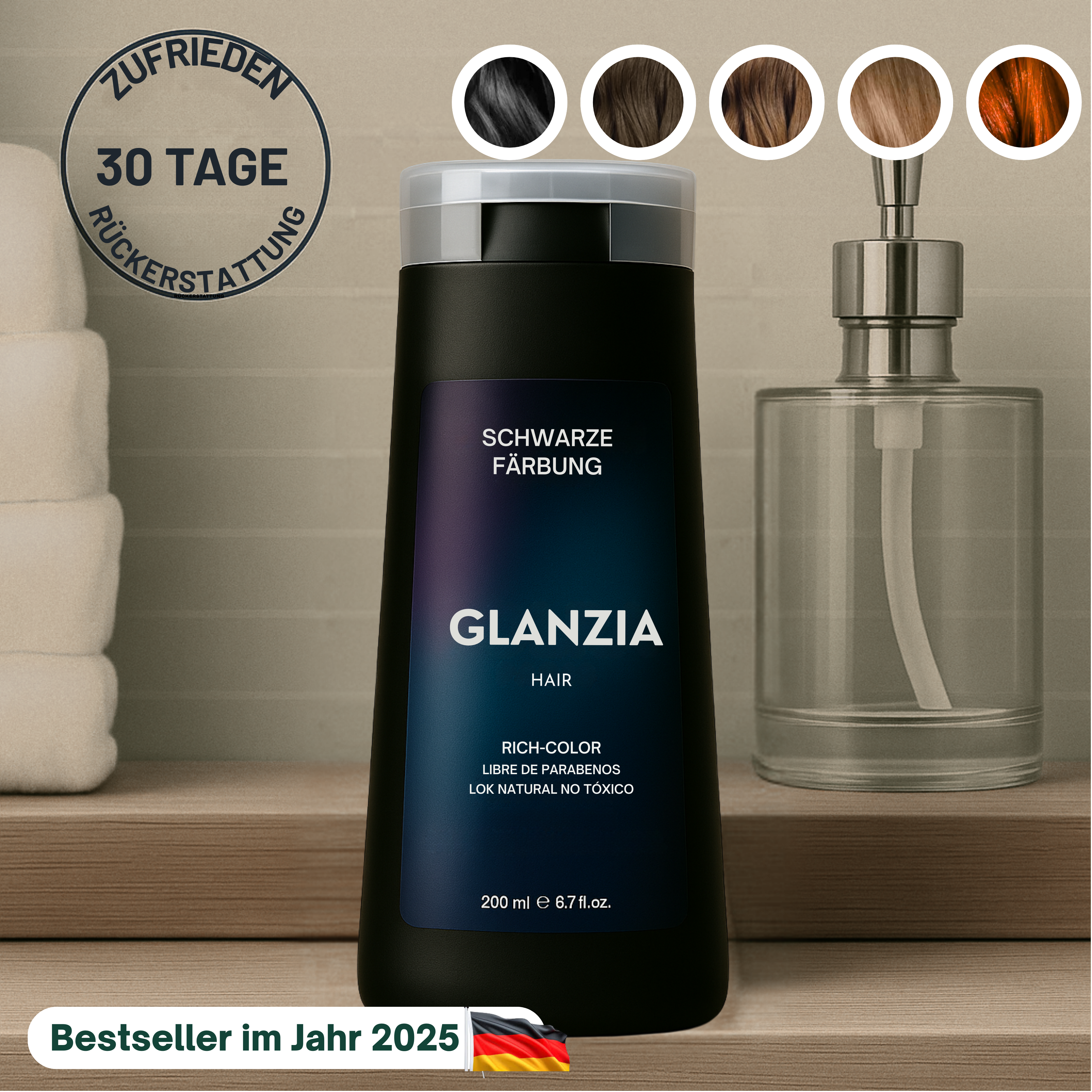Glanzia – Färbendes Shampoo